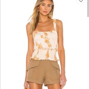 FREE PEOPLE Hannah Printed Cami in Ivory